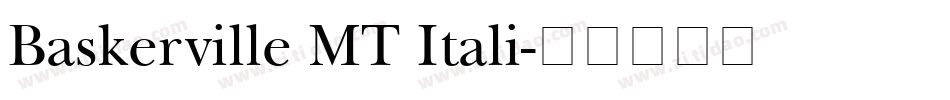 Baskerville MT Itali字体转换